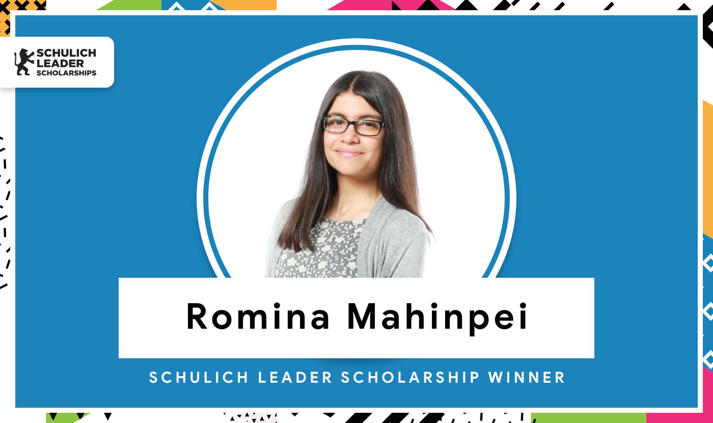 Schulich Leader Scholarship winner Romina Mahinpei